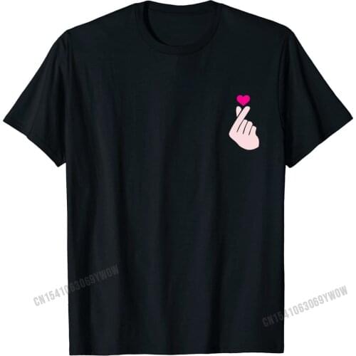 K-Pop Shirt KPop Heart Hand Symbol Korean Music Gift Tops T Shirt Funny Europe Cotton Men T Shirts Printed