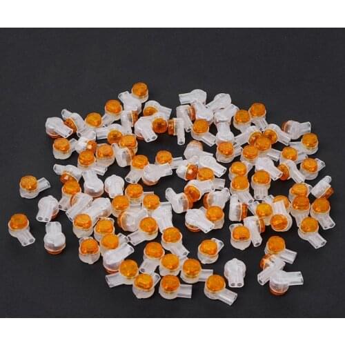 100Pcs UY2 K2 Connector Grease Filling Butt Wire Line Terminal Connector