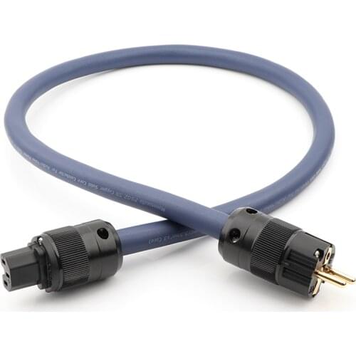 Monosaudio p902 5.5MM square AC Power cord Cable With Gold Plated EU Power plug for amp cd，EU Schuko power plug IEC Female conn