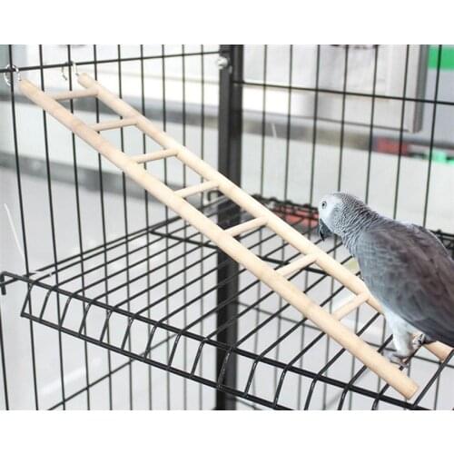 Legendog 1pc Bird Ladder Creative Wooden Simple Cage Ladder Toy Parrot Ladder Cage Play Toy Pet Supplies For Bird Parrot