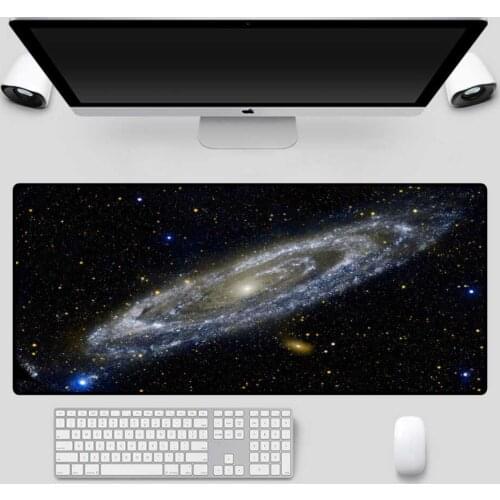 Mairuige Game Accessories Mouse Pad Planet on The Starry Sky Large Gamer XXL Mouse Pad Desktop Computer Lock Edge Large Mousepad