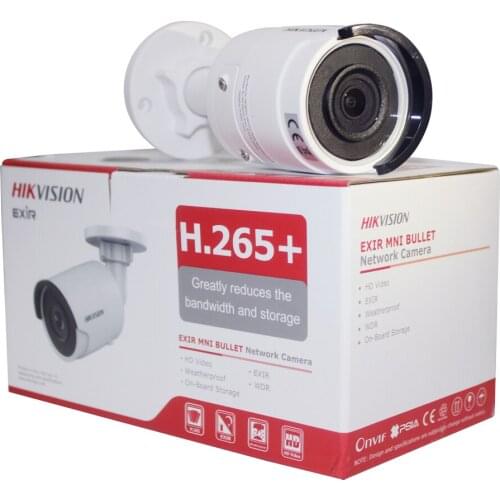 Hikvision 4MP IR mini Bullet ip Camera DS-2CD2043G0-I ( DS-2CD2042WD-I ), P2P CCTV camera POE,1080P 8pcs/lot DHL Free shipping