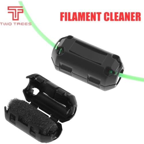 Anti-Static Mini 3D Printer parts Crack Resistant Dust Removal Filament Cleaner Wiped Off Filters Blocks Hair 1.75mm for Ender 3