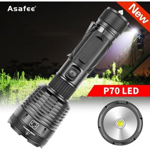 Asafee Powerful Multifunctional P70 LED 1800LM Waterproof Flashlight Daily Lighting Outdoor Camping Emergence Light