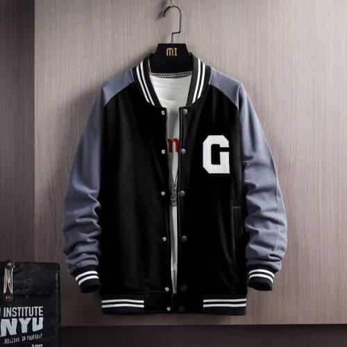 Big G Baseball Jackets Men V-neck Street Fashion Mens Jackets Couple Clothing