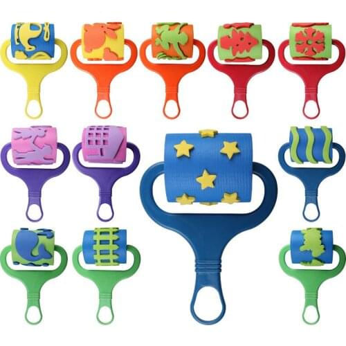 Childrens painting graffiti EVA roller seal set brush roller DIY drawing tools kindergarten materials