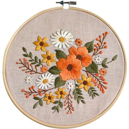 Cross Stitch Kit DIY Handcraft Embroidery Thread Hoop Frame Craft For Kids Adult