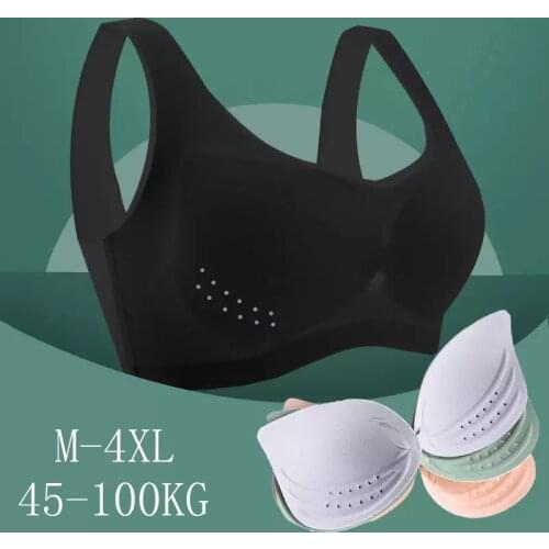 Plus Size Bra 3XL 4XL Seamless Bralette Wire Free Bras For Women Underwear Lingerie Sleep Brassiere Breathable Ultra BH