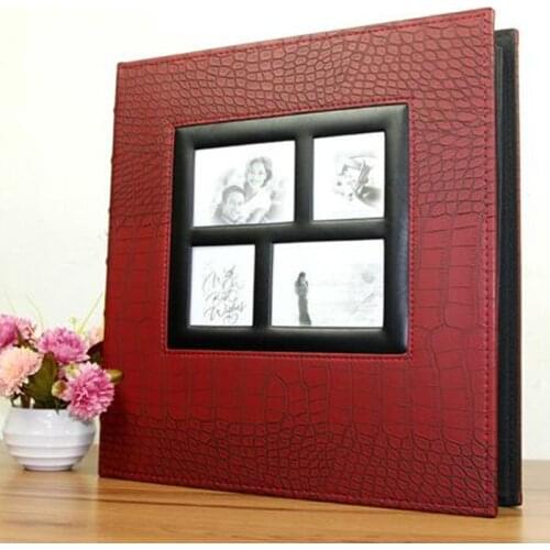 400 Pockets PU Leather Cover Large Family Wedding Anniversary Baby Growth Memorial Vacation Tourism Wedding Picture Album