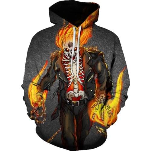 2020 Autumn Winter hot Sale Hoodies Skull face fashion Men/Women 3D Print Skull Boy/Girl long sleeve Cool Fashion Tops hoody
