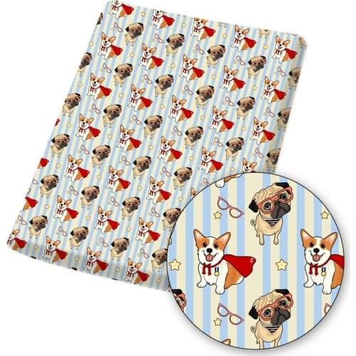Polyester Cotton Fabric Animals Printed Cloth Fabrics Cartoon Sheet For DIY Craft Decor Needlework Sewing Materials 45*145cm/pc