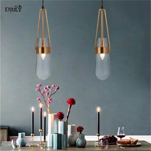 Postmodern nordic design drop stain glass pendant lights luxury home deco hang lamp living room dining room bar hanging lights