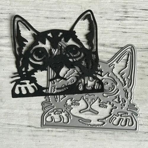 Moulds Cat Head Shape Style DIY Craft Embossing Tools for Album Scrapbooking Art Decor and Card Making Accessories Wholesales