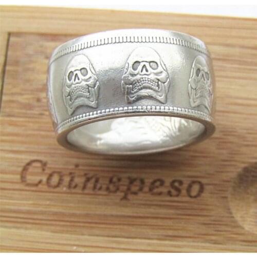 RG(05)90% Silver US Hobo Morgan Dollar Silver Coin Ring Handmade In Sizes 7-16