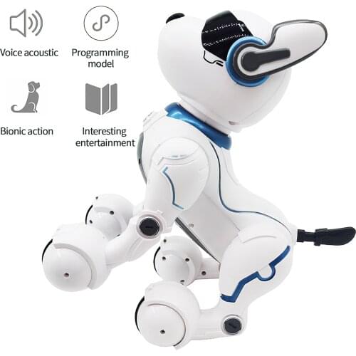 Remote Control Robot Dog Toy RC Robotic Interactive Intelligent Stunt Puppy Imitates Animal Sounds Dances Robot Toys With Music