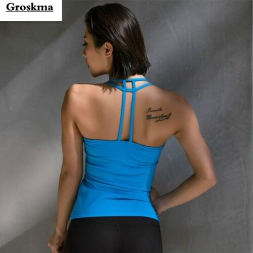 Sexy backless women yoga shirt sleeveless quick dry sports running tank tops womens fitness gym sportwear vest bra camisas mujer
