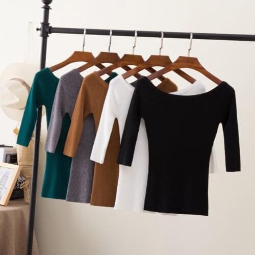Za2021 korean style sweaters for women fashion tops clothing sweaters kawaii clothes brown black white pullovers knitted blouses