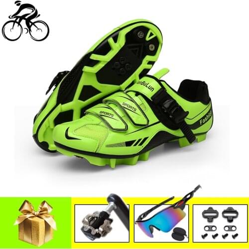 Flat Bicycle Shoes MTB Sports Cycling Footwear Cleat Men Riding Bike Speed Sneakers Self-locking Racing Women Bicycle Mountain