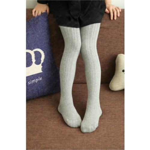 Spring/fall cotton pure candy-colored childrens tights in idyllic style with striped braided knit for women Russian baby