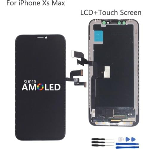 High Quality For iPhone Xs Max OLED LCD Display Touch Screen Digitizer Assembly For iPhone X Max Screen 3D Touch No Dead Pixel