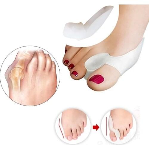 1Pair Silicone Toes Separator For Bunion Bone Ectropion Adjuster Toes Outer Appliance Foot Care Tools Hallux Valgus Corrector