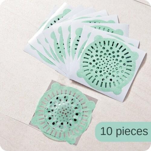 10pcs Kitchen and Bathroom Shower Drain Cover Net Stickers Hair Debris Filter Sink Strainer Kitchen Bathroom Accessories