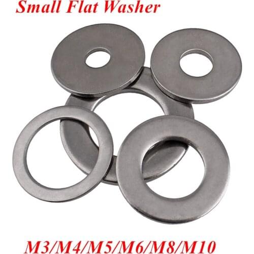 100pcs M3 M4 M5 M6 M8 M10 Thickness 0.5mm Flat washer Ultrathin Gasket Thin Shim Washer 304 Stainless steel