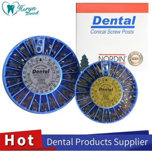 120 Pcs Dental Stainless Steel Conical Screw Posts Assorted Conical Screw Posts Kits Refill Free Shipment