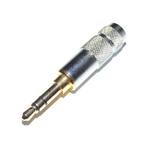 2pcs Gold plated Stereo 3.5mm 3 Pole Male Repair headphone Jack Plug Metal Audio connector
