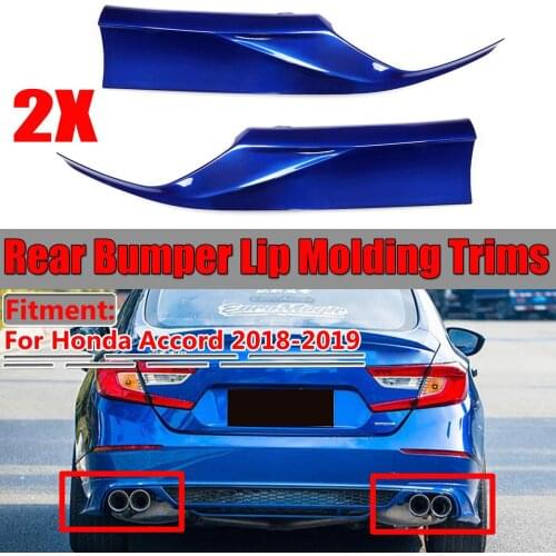 3 Color 2pcs Car Rear Bumper Protection Guard Diffuser Lip Splitters Spats Aprons Molding Trims For Honda For Accord 2018 2019