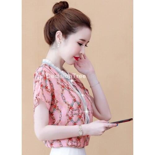 2021 elegant cheongsam shirt tops chinese clothing casual qipao women chinese improved silk short sleeved shirt cheongsam top