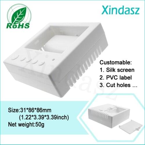 5pcs/lot Temperature meter box security keys plastic shell plastic junction box(2 AA batteries Box) 86*86*31mm