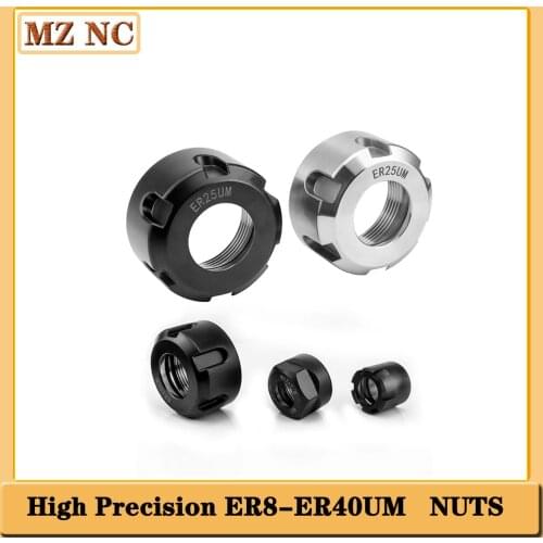 A/M/UM type ER8 ER11 ER16 ER20 ER25 ER32 Collet chuck Clamping Nuts For CNC machine milling Chuck Holder Lathe clamping nut