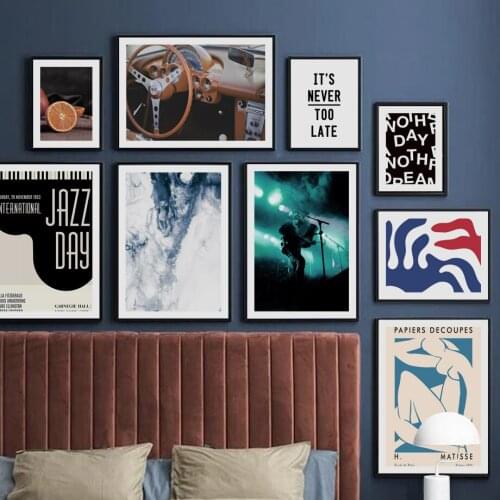 Car concert Splash ink Matisse Abstract Quotes Wall Art Print Canvas Painting Nordic Poster Wall Pictures For Living Room Decor