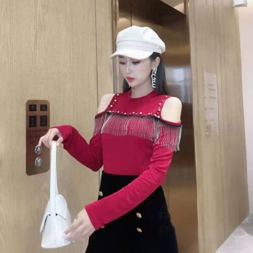 Blouse Women 2020 Autumn and Winter Long Sleeve Shirts Ladies Blouse Tassels Slim-Fit Blusas Ropa De Mujer