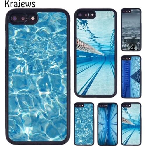 Krajews Swimming Pool Water TPU Phone Case For iPhone X XR XS 11 12 Pro MAX 6 7 8 Plus Samsung Galaxy S5 S6 S7 S8 S9 S10 PLUS
