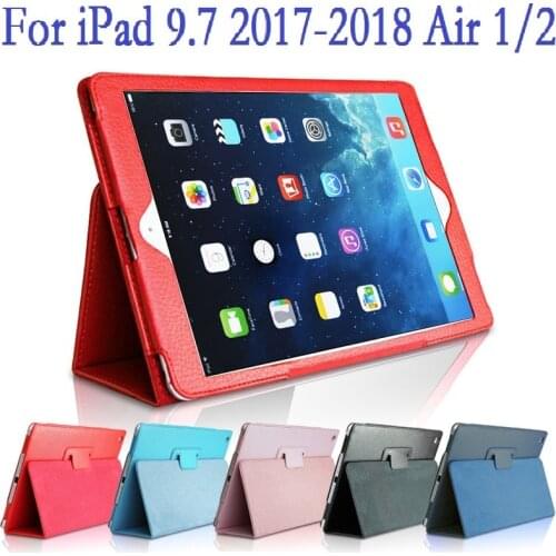 Folio Coque for iPad 2017 2018 9.7 5th 6th iPad Air 1 Air 2 Case Magnetic Smart A1566 A1822 PU Stand for iPad 2018 Air 2 Cover