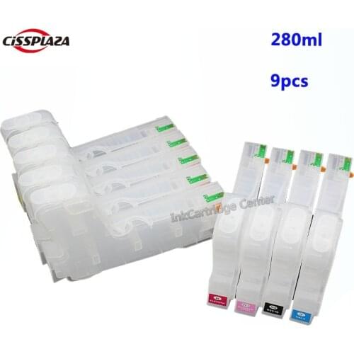 CISSPLAZA 280ml 9pcs refillable ink Cartridge compatible For epson pro3890 3880 3800C 3800 3850 pro 3890 with chip