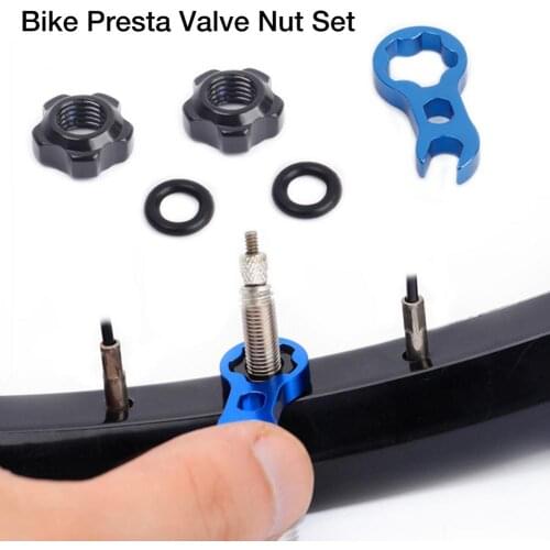 Bike Presta Valve Nut Wrench MTB Road Bicycle Tubeless Tire Valve Cap Bicycle Inner Tube Valve Caps For Cycling Bike Accessories