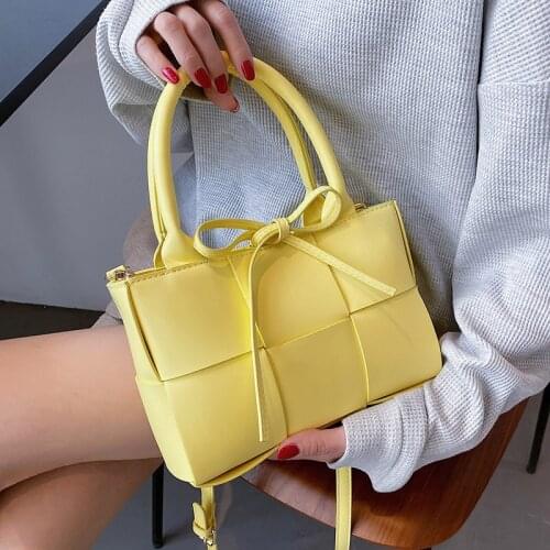 Weave Small PU Leather Crossbody Bags for Women 2021 Summer Design Female Luxury Fashion Shoulder Bag Woman Handbags and Purses