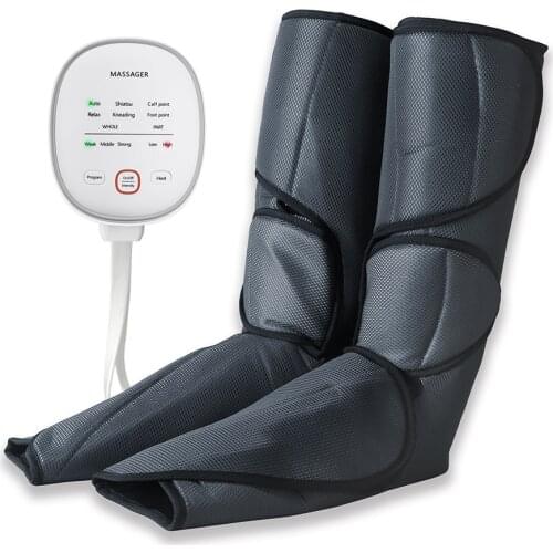 Air Compression Leg Massager Heated Promote Blood Circulation Relieve Pain Fatigue Relax Electric Calf Foot Massager 3 Modes