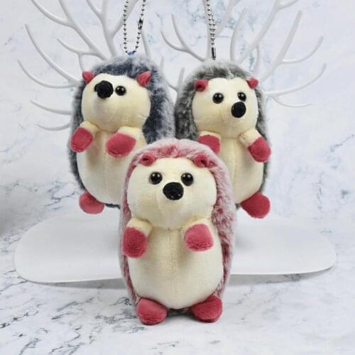 Lovely Small Hedgehog Animal Plush Stuffed Doll Pendant Bag Keychain Decoration