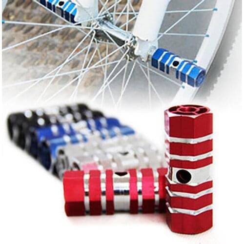 Non-Slip Cycling Bicycle Pegs Aluminum Alloy Mountain Bike Rear Foot Peg Six Axle Bicycle Components With 4 Colors Selection