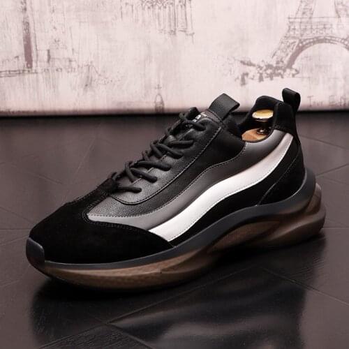 British New Mens Black Casual Comfort Shoes Fashion Lace Up Daily Spring Fall Trending Leisure Sport Zapatos Size 38-43 ERRFC