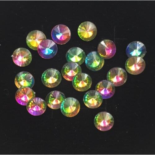 50pcs rhinestone buttons rainbow wedding center decoration DIY handmade or pasted dress craft and sewing accessories