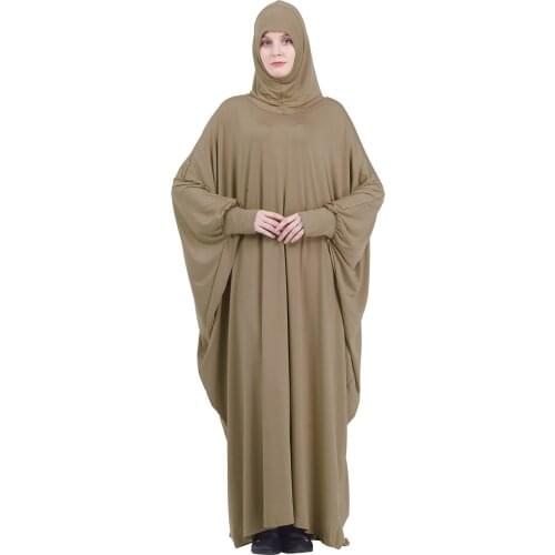 Ramadan Prayer Abaya Dress Women Islamic Muslim Long Khimar Hijab Niqab Robe Burka Arab Dubai Headcover Gown Jilbab Kaftan 2pcs