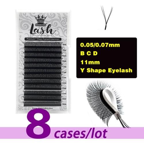 8 Cases/Lot New Products 12rows extension of Faux individual lashes maquiagem cilia eyelash YY lash for lash artist wholesale