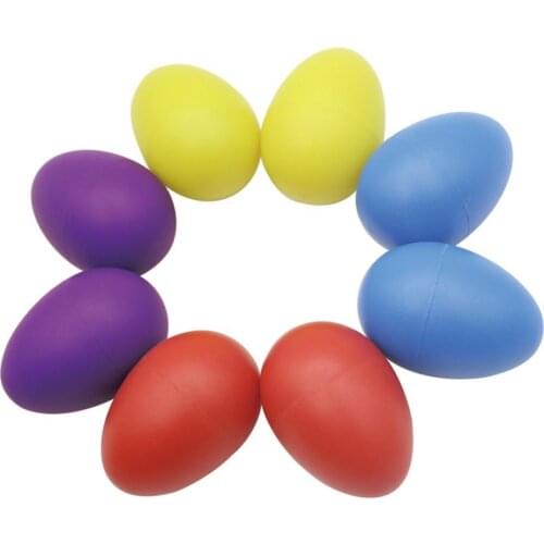 2Pcs Egg Shaker Solid Color Baby Egg Music Shaker Sand Hammer Instrument Children Kids Early Learning Musical Toy