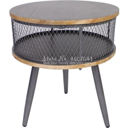 Nordic Golden Iron Solid wood Nightstands Bookcases Console Tables Modern Living Room Fashion Sofa Side Desk Coffee Table