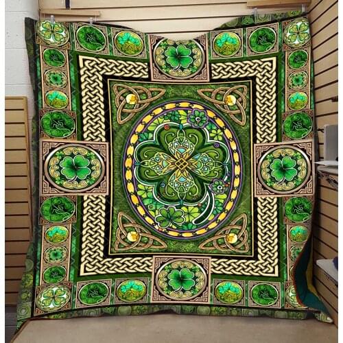 Four-leaf Clover Quilt Vintage 3D High End Fashionable Kids School Adults Bed Summer Cool Quilt Hot Sale Dropshipping